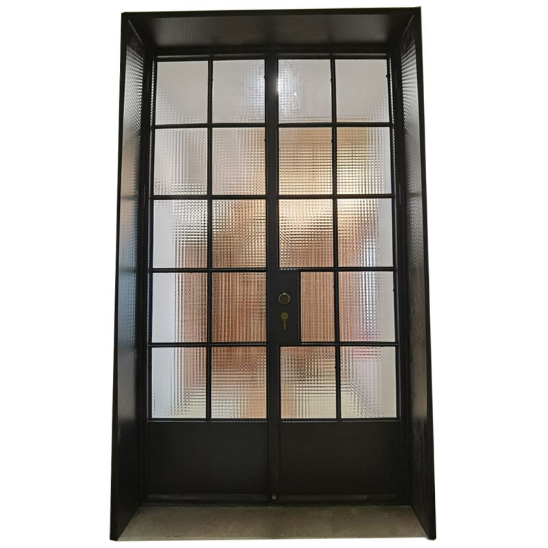 2025 Style Anti-Corrosion Low-E Glass Steel Farmhouse Door