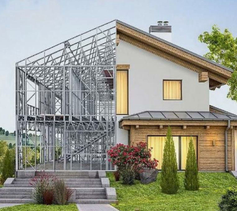 Residential EN 1090-2-2018 Steel Frame House Kits , Q235B Modular Steel Kit Homes
