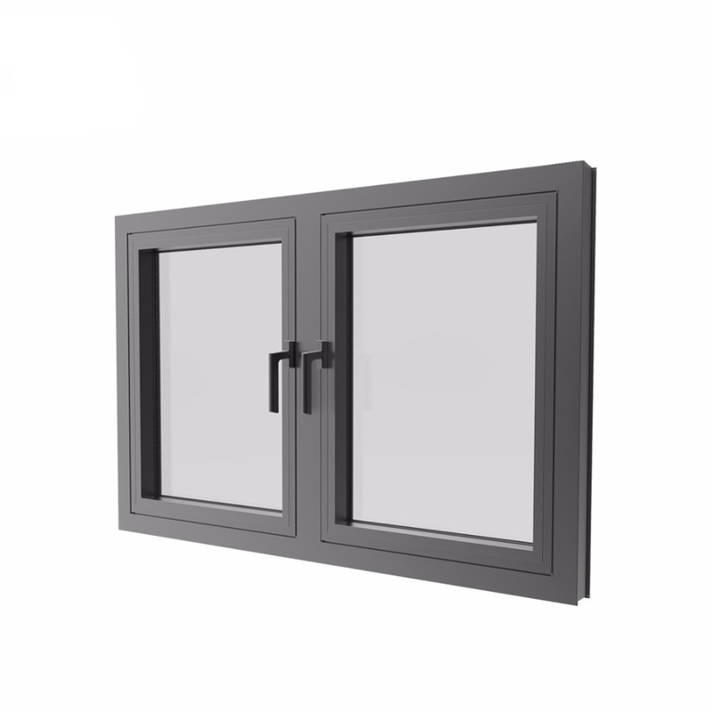 Exposed Frame UPVC Sliding Windows Double Glazed Aluminum Casement Windows