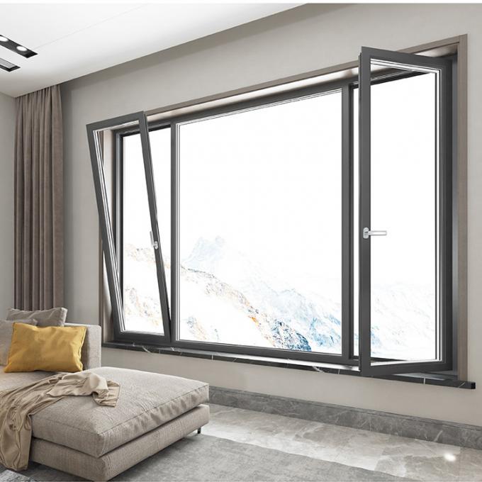 Tilt Turn Clear Double Insulated Glass Window Ventilation Open Inwards