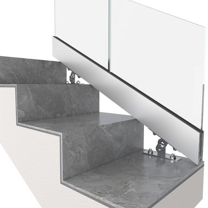 High Speed Rail Mounted Balcony Protection With Stainless Steel / Aluminum